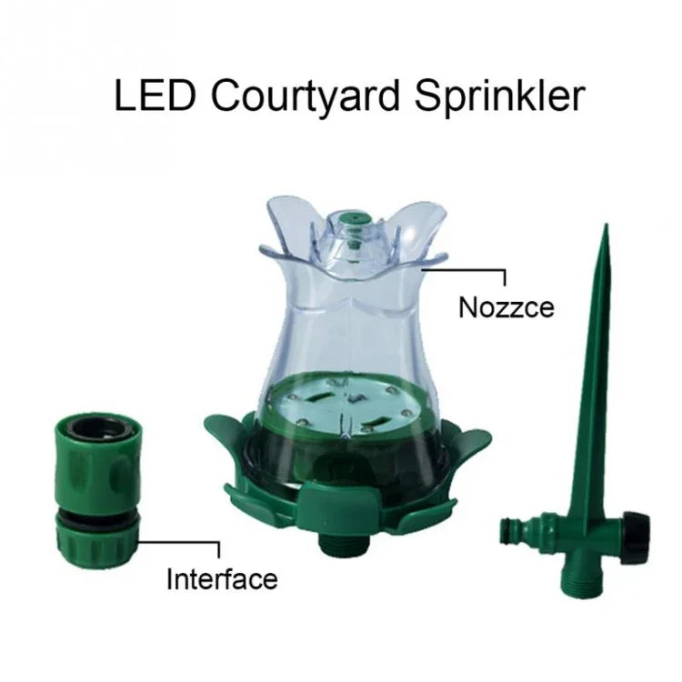 Đầu phun nước tự động phát sáng LED cho sân cỏ, vòi tưới nước ngoài trời cho sân vườn, vòi phun sân cỏ LED