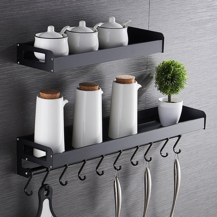Giá treo tường đa năng nhà bếp 60cm 10 móc, giá đựng gia vị, 60cm 10 móc (Bạc)