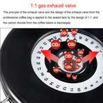 Bình chứa thực phẩm bằng thép không gỉ 800ml có nắp kín, chứa cà phê, hạt, van thoát khí CO2 tích hợp & lịch