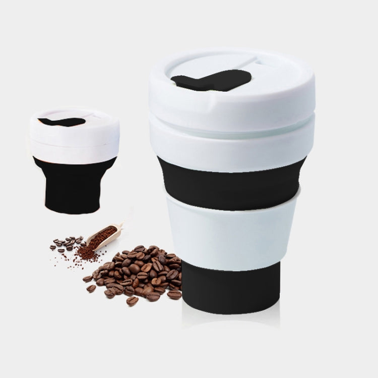 Cốc Du Lịch Gấp Gọn Kích Thước Túi 350ml Dùng Cho Cà Phê, Trà, Cốc Silicone Có Nắp