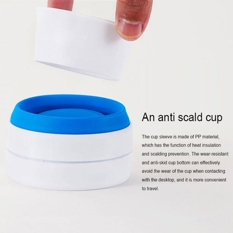 Cốc Du Lịch Gấp Gọn Kích Thước Túi 350ml Dùng Cho Cà Phê, Trà, Cốc Silicone Có Nắp