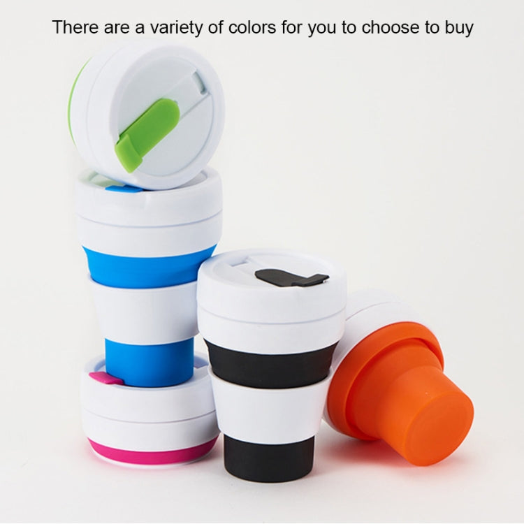Cốc Du Lịch Gấp Gọn Kích Thước Túi 350ml Dùng Cho Cà Phê, Trà, Cốc Silicone Có Nắp
