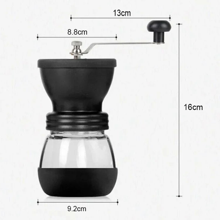 Máy xay gia vị thảo mộc thủ công hình nón di động, máy xay cà phê với bình đậy kín