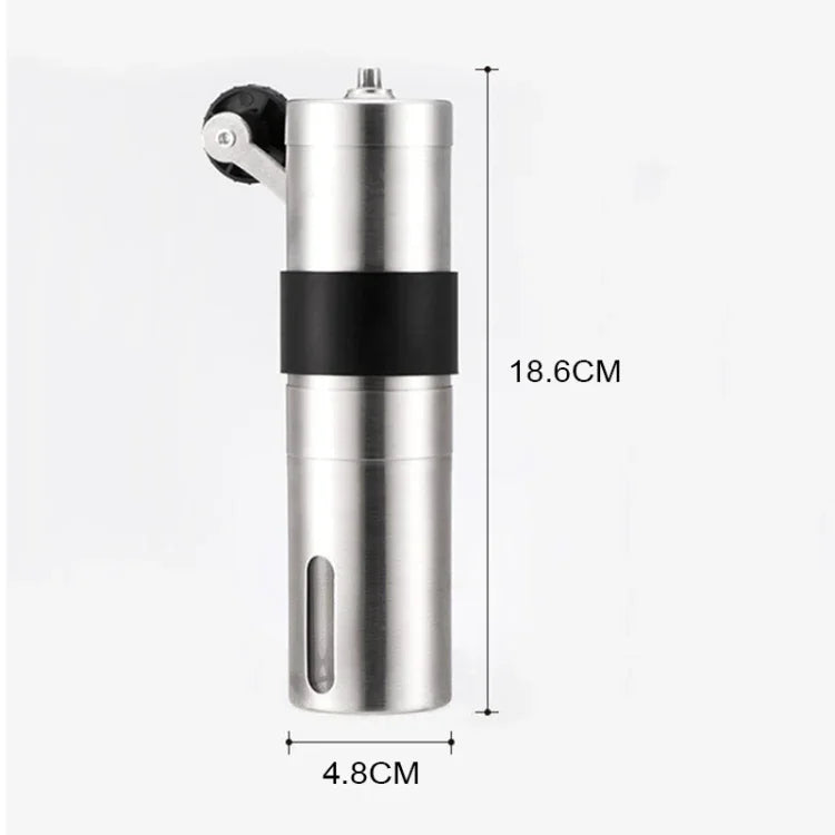 Máy xay cà phê tay quay thủ công dạng côn bằng thép không gỉ có vòng silicone, Dung tích: 40g, Dung tích: 40g