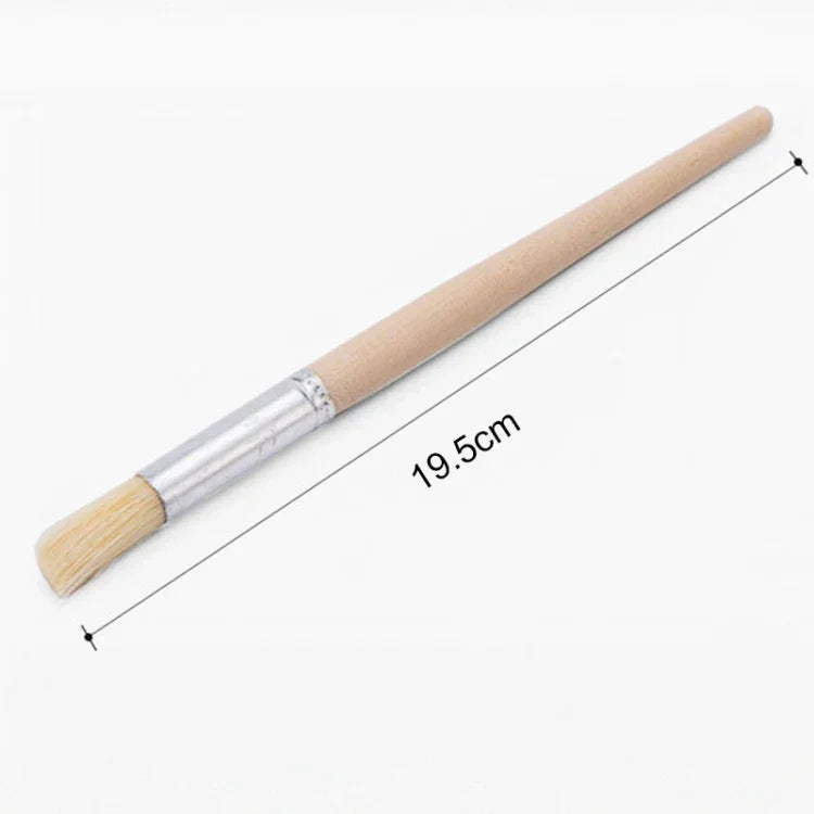 2 Cây chổi vệ sinh máy xay cà phê cán gỗ, Chiều dài: 19.5cm, Chổi vệ sinh