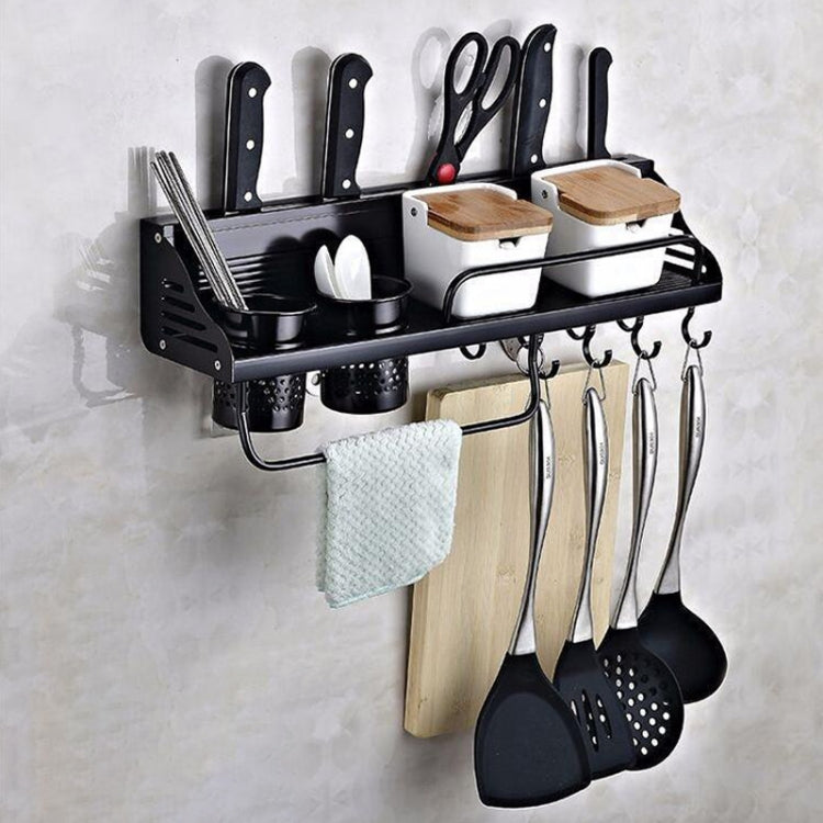 Phiên bản A giá treo tường đa năng nhà bếp 50cm 2 cốc 8 móc đựng gia vị, Phiên bản A 50cm 2 cốc