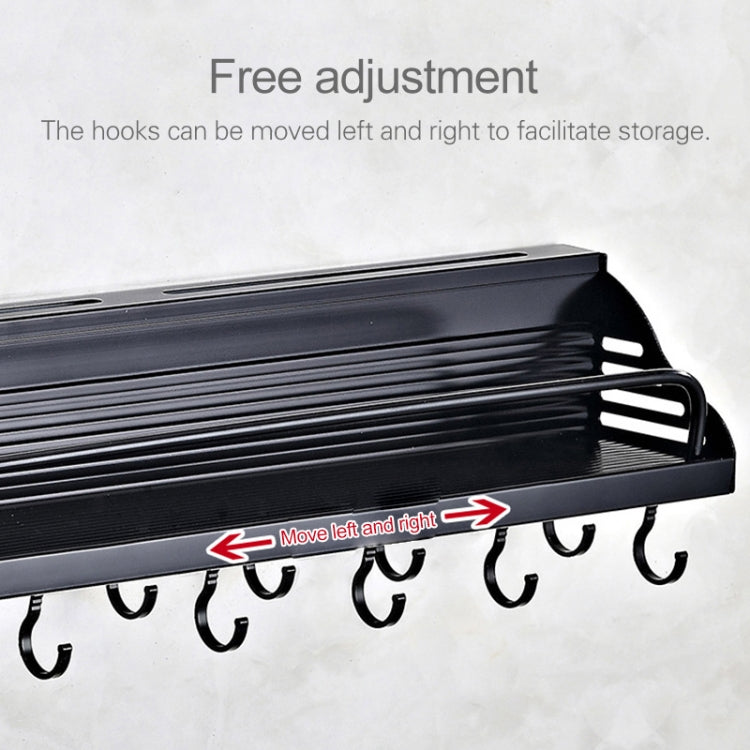 Phiên bản B 50cm, 2 cốc, 10 móc, giá treo tường đa năng để gia vị nhà bếp, phiên bản B 50cm 2 cốc