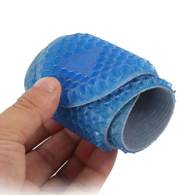 1 đôi đế lót giày thể thao mềm da lộn giảm chấn tổ ong, đệm đầy đủ, Kích thước: L / 41-46 yards