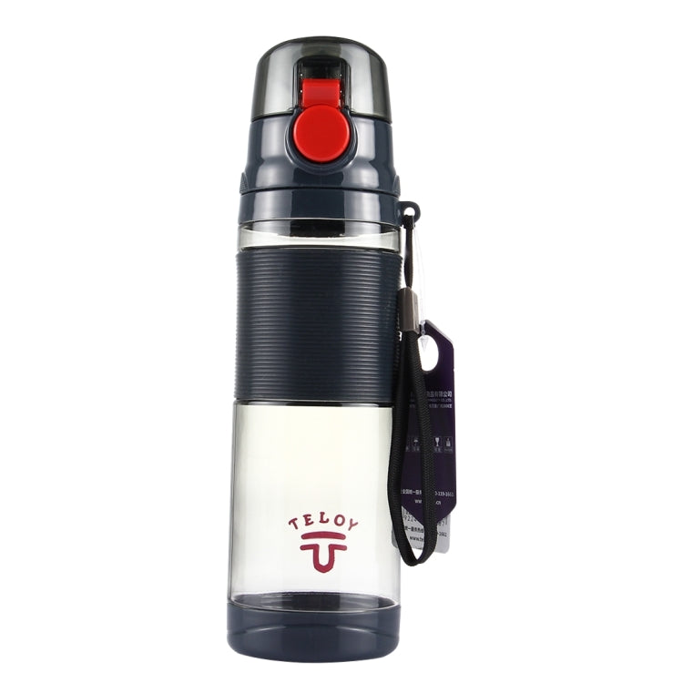 Bình nước du lịch có nắp bật Teloy TNY-9601 650ML, nhiệt độ sử dụng: -20 ~ 120 độ C, TNY-9601 (Xám đậm + Đỏ)