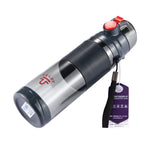 Bình nước du lịch có nắp bật Teloy TNY-9601 650ML, nhiệt độ sử dụng: -20 ~ 120 độ C, TNY-9601 (Xám đậm + Đỏ)