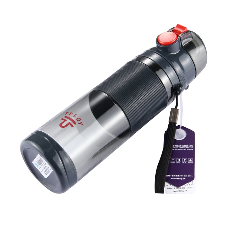 Bình nước du lịch có nắp bật Teloy TNY-9601 650ML, nhiệt độ sử dụng: -20 ~ 120 độ C, TNY-9601 (Xám đậm + Đỏ)