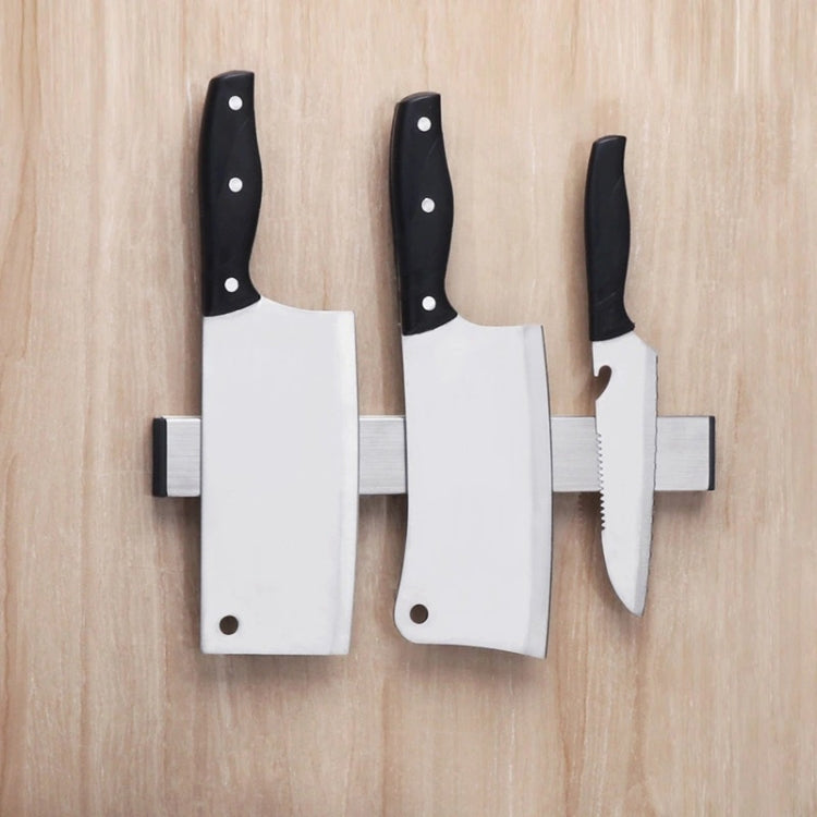 Giá đỡ dao nam châm gắn tường không khoan tường bằng thép không gỉ 304, kích thước: 31x4x1.5cm, kích thước: 31x4x1.5cm