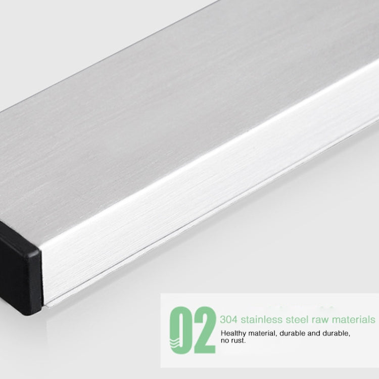 Giá đỡ dao nam châm gắn tường không khoan tường bằng thép không gỉ 304, kích thước: 31x4x1.5cm, kích thước: 31x4x1.5cm