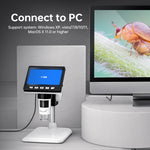 Kính hiển vi kỹ thuật số để bàn di động 50X-1000X 1080P có đèn LED, mã HC5230