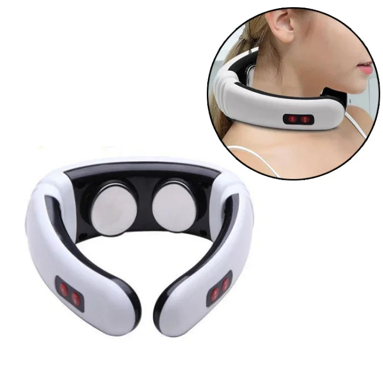 Máy massage cổ xung điện gia đình thông minh, chạy bằng pin (không bao gồm pin), dùng pin cũ