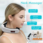 Máy massage cổ xung điện gia đình thông minh, chạy bằng pin (không bao gồm pin), dùng pin cũ