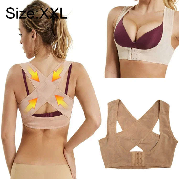 Đai chỉnh tư thế vai siêu mỏng cho nữ, đai chỉnh hình ôm sát, Size: XXL, XXL