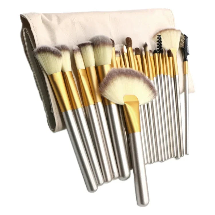 Bộ Dụng Cụ Cọ Trang Điểm Đẹp Cao Cấp 24 trong 1 Màu Be, Kích Thước: 25.4*52.6cm, Màu Be