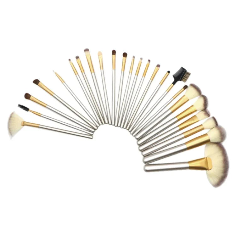 Bộ Dụng Cụ Cọ Trang Điểm Đẹp Cao Cấp 24 trong 1 Màu Be, Kích Thước: 25.4*52.6cm, Màu Be