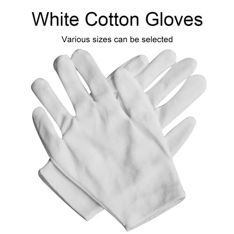 12 Pairs Pure Cotton Working Gloves, Medium Thick Size：Free Size, Medium Thick, Size：Free Size