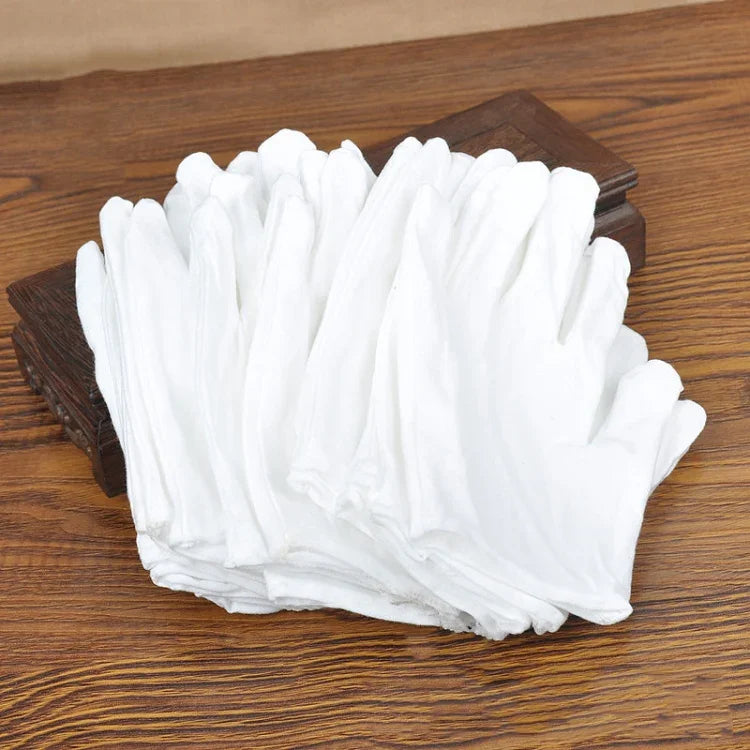 12 Pairs Pure Cotton Working Gloves, Medium Thick Size：Free Size, Medium Thick, Size：Free Size