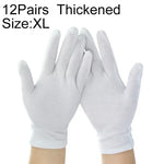 12 đôi găng tay làm việc bằng cotton nguyên chất, dày, kích thước: XL, dày, kích thước: XL