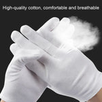 12 đôi găng tay làm việc bằng cotton nguyên chất, dày, kích thước: XL, dày, kích thước: XL