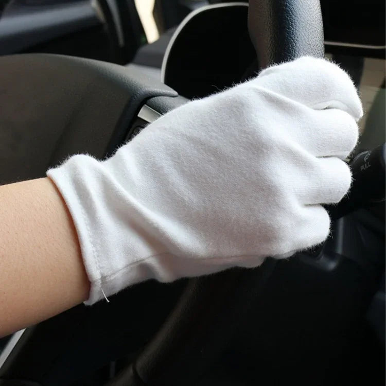 12 đôi găng tay bảo hộ lao động, cotton hai mặt, cotton hai mặt