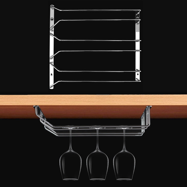 Giá treo ly rượu inox ba hàng MICLAN, kích thước 34*32*27cm