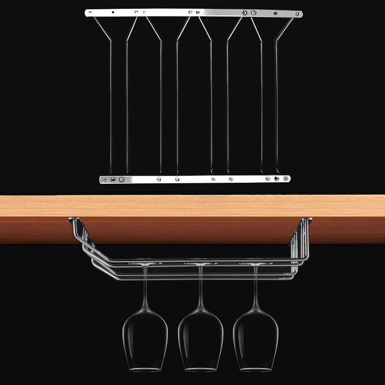 Giá treo ly rượu inox MICLAN bốn hàng, kích thước: 34*38*43cm, kích thước: 34*38*43cm