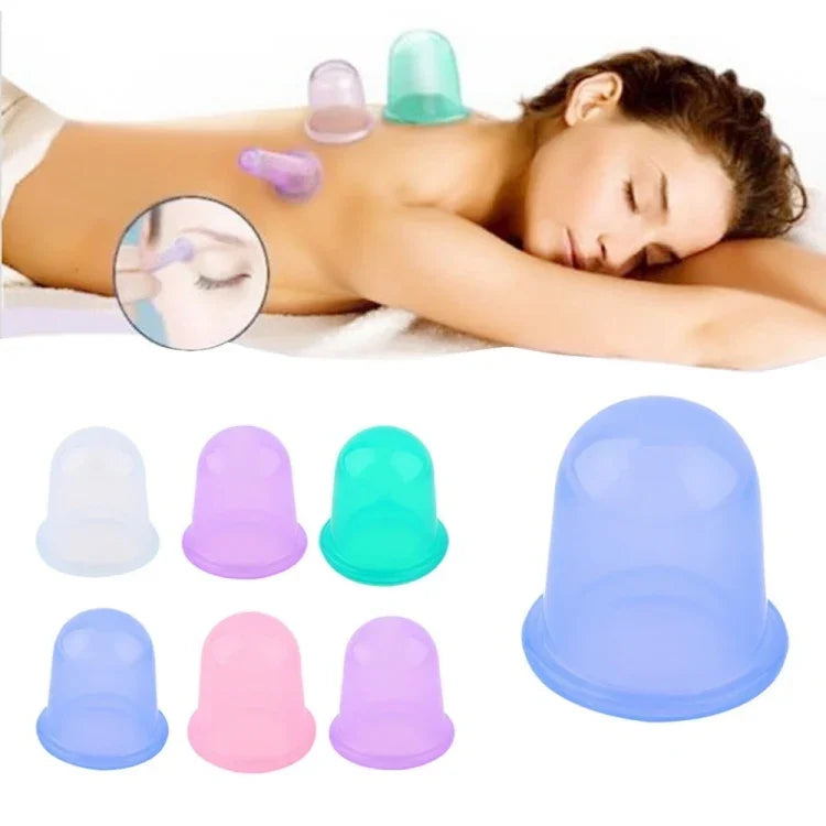 Cốc giác hơi silicone massage cơ thể chăm sóc sức khỏe, giao màu ngẫu nhiên, 1 chiếc