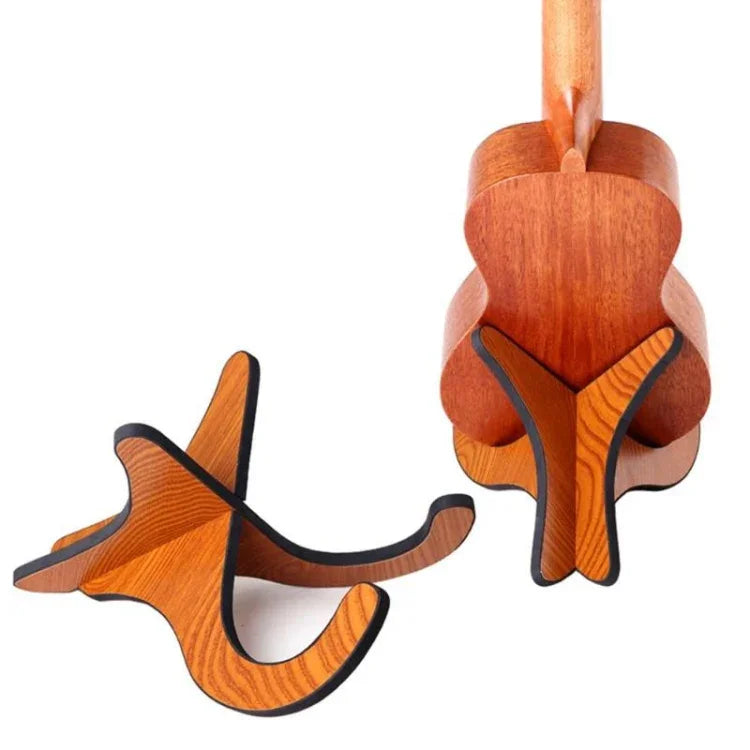 Ukulele Shelf Violin Wooden Zither Folding Vertical Bracket, Ukulele Shelf