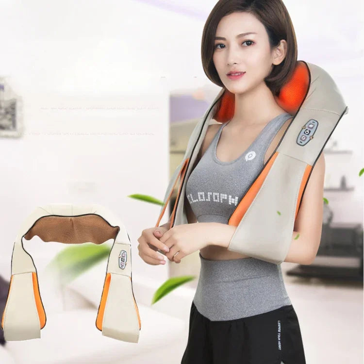 Máy mát-xa rung sưởi cổ, vai, lưng, sạc USB