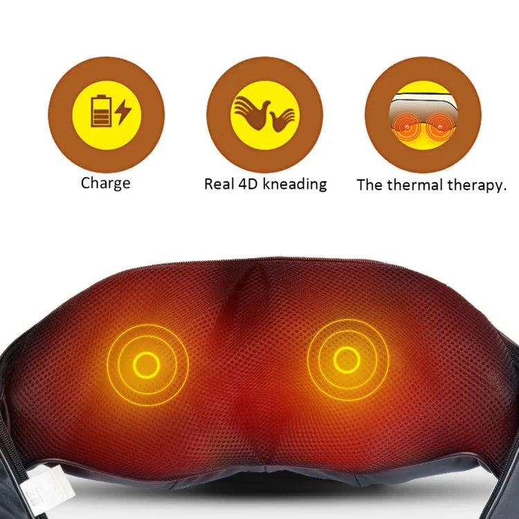 Máy mát-xa rung sưởi cổ, vai, lưng, sạc USB