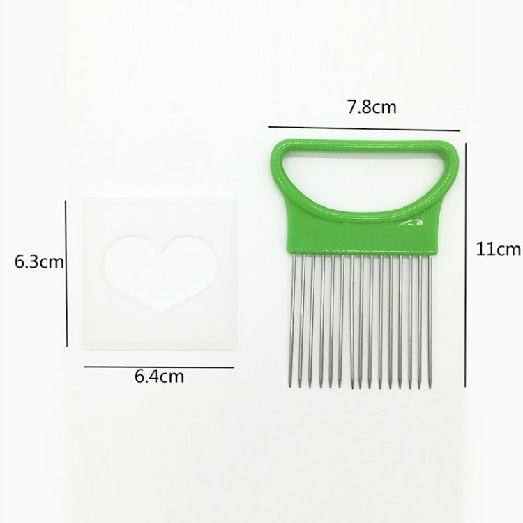 Dụng cụ cắt hành tây, giữ dao bằng thép không gỉ, kim xiên thịt, dụng cụ nhà bếp, màu xanh lá, xanh dương, trắng