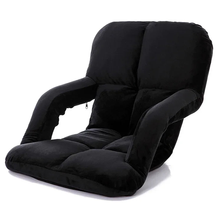 Sofa lười sáng tạo A3 có tay vịn, ghế tựa đơn gập được, 92x58x12cm (vàng), 92x58x12cm (đỏ hồng), 92x58x12cm (đỏ), 92x58x12cm (xanh dương), 92x58x12cm (khaki), 92x58x12cm (cà phê), 92x58x12cm (đen)