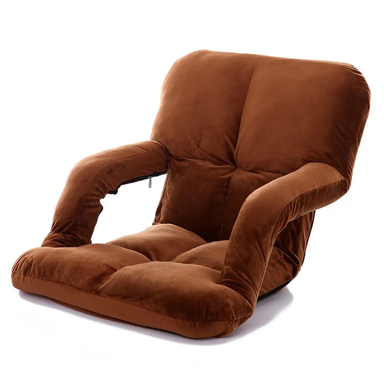 Sofa lười sáng tạo A3 có tay vịn, ghế tựa đơn gập được, 92x58x12cm (vàng), 92x58x12cm (đỏ hồng), 92x58x12cm (đỏ), 92x58x12cm (xanh dương), 92x58x12cm (khaki), 92x58x12cm (cà phê), 92x58x12cm (đen)