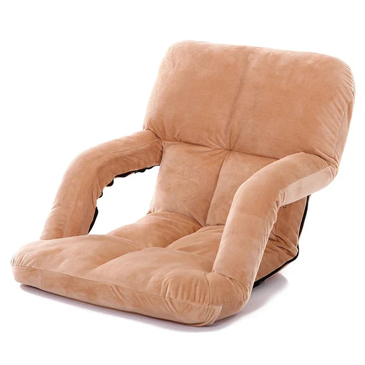 Sofa lười sáng tạo A3 có tay vịn, ghế tựa đơn gập được, 92x58x12cm (vàng), 92x58x12cm (đỏ hồng), 92x58x12cm (đỏ), 92x58x12cm (xanh dương), 92x58x12cm (khaki), 92x58x12cm (cà phê), 92x58x12cm (đen)