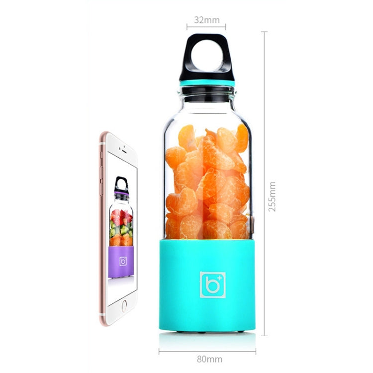 Máy ép trái cây mini cầm tay Bingo 500ml sạc USB, máy xay ép trái cây điện, 22000 vòng/phút, đầu lưỡi dao 2 cánh màu hồng, xanh lá, xanh dương, tím, đỏ