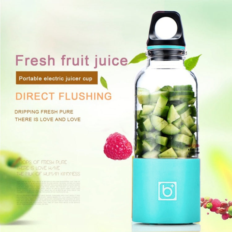 Máy ép trái cây mini cầm tay Bingo 500ml sạc USB, máy xay ép trái cây điện, 22000 vòng/phút, đầu lưỡi dao 2 cánh màu hồng, xanh lá, xanh dương, tím, đỏ