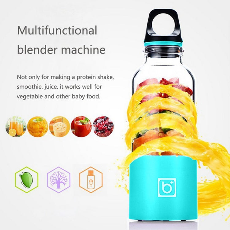 Máy ép trái cây mini cầm tay Bingo 500ml sạc USB, máy xay ép trái cây điện, 22000 vòng/phút, đầu lưỡi dao 2 cánh màu hồng, xanh lá, xanh dương, tím, đỏ