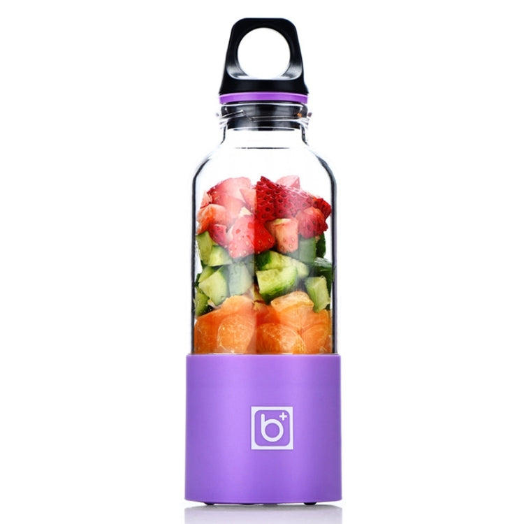 Máy ép trái cây mini cầm tay Bingo 500ml sạc USB, máy xay ép trái cây điện, 22000 vòng/phút, đầu lưỡi dao 2 cánh màu hồng, xanh lá, xanh dương, tím, đỏ