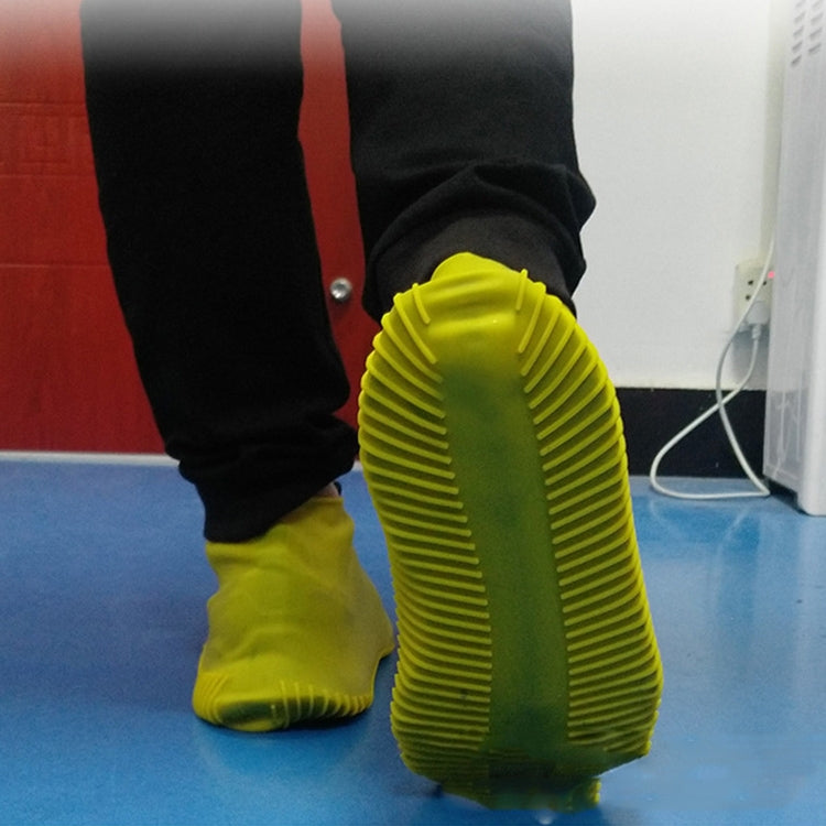 Bao giày đi mưa ngoài trời bằng silicone chống trượt, chống thấm nước, Size: S (25-33), Size: S