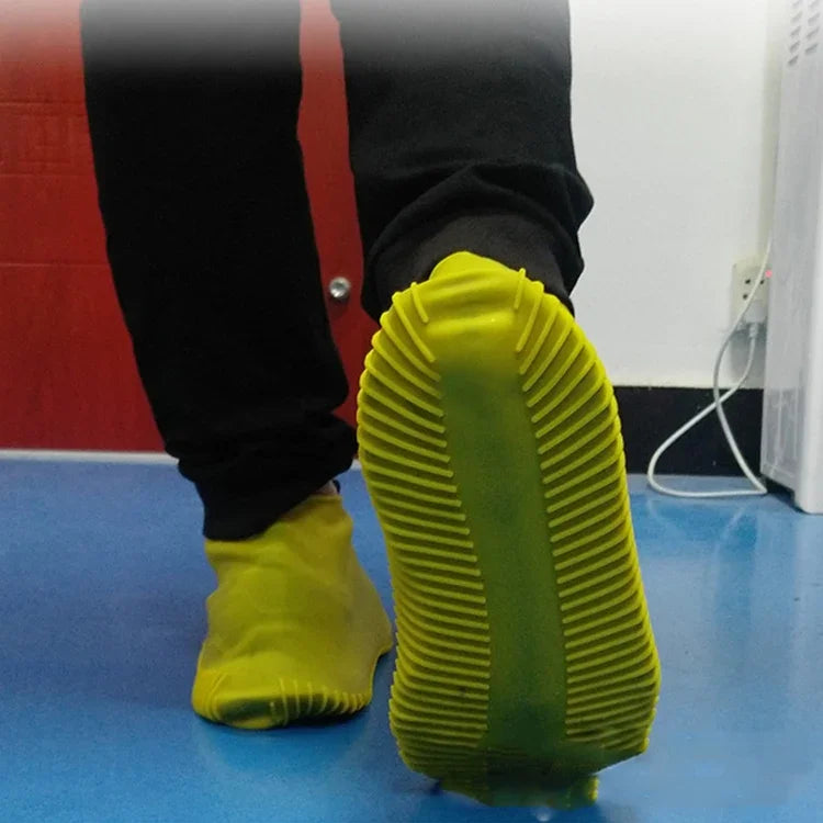 Bao giày đi mưa ngoài trời bằng silicone chống trượt, chống thấm nước, Size: L (40-45), Size: L