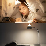 Đèn bàn LED hình mèo thiết kế nguồn sáng đôi, hỗ trợ điều chỉnh 3 mức độ sáng