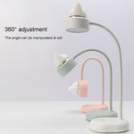 Đèn bàn LED hình mèo thiết kế nguồn sáng đôi, hỗ trợ điều chỉnh 3 mức độ sáng