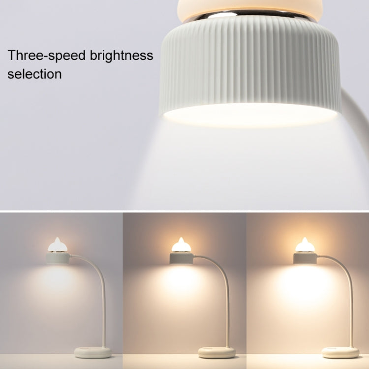 Đèn bàn LED hình mèo thiết kế nguồn sáng đôi, hỗ trợ điều chỉnh 3 mức độ sáng