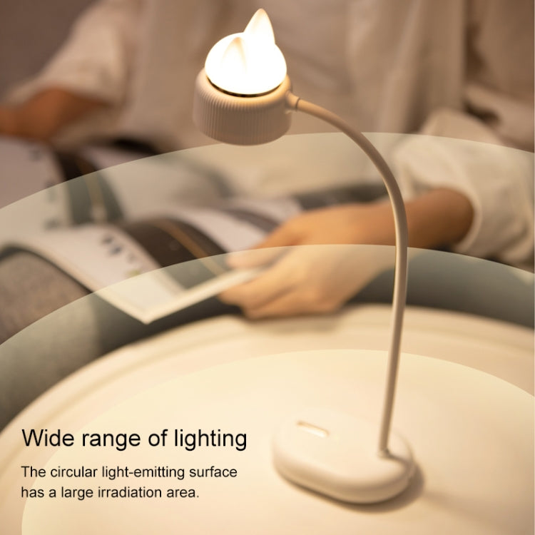 Đèn bàn LED hình mèo thiết kế nguồn sáng đôi, hỗ trợ điều chỉnh 3 mức độ sáng