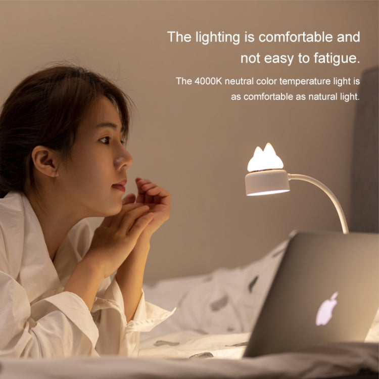 Đèn bàn LED hình mèo thiết kế nguồn sáng đôi, hỗ trợ điều chỉnh 3 mức độ sáng