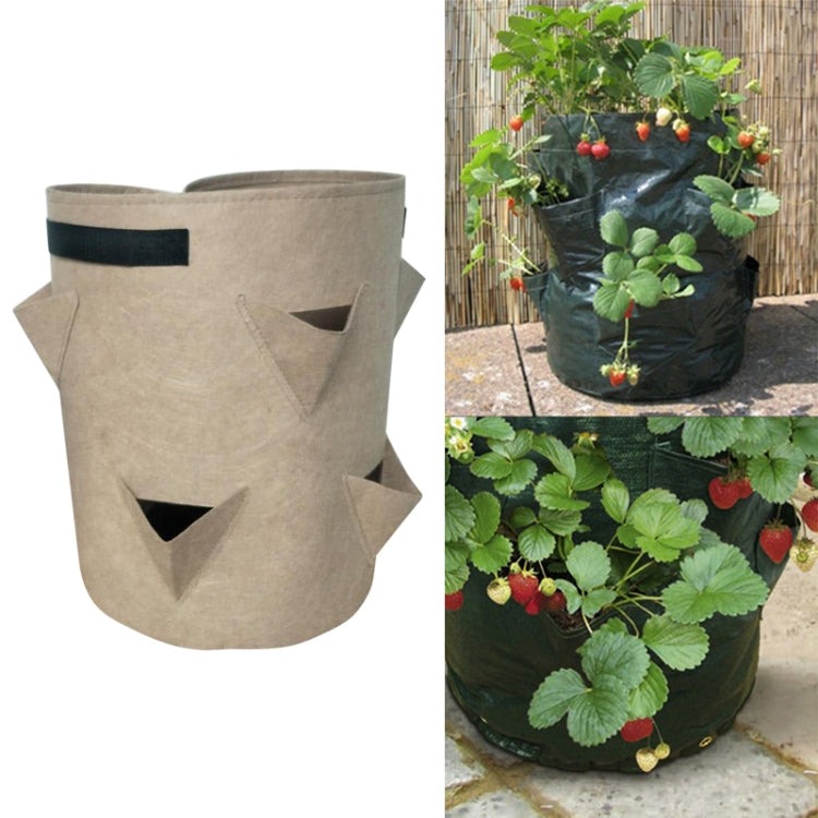 Túi trồng dâu tây 6 ngăn 26L / 7 gallon bằng vải không dệt, kích thước: 30X35cm